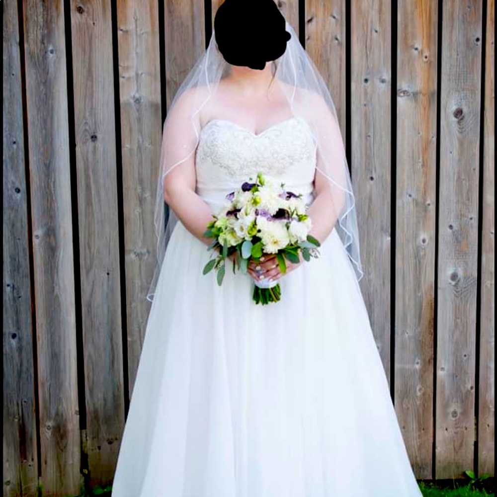 Beautiful white plus size wedding gown